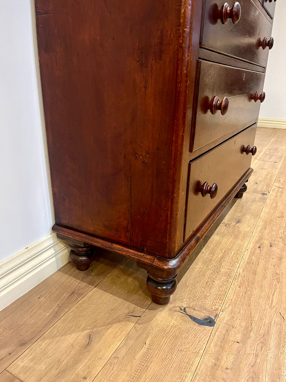 Thumbnail: Bottom Left A9086- Restored Victorian Cedar Seven Drawer Tallboy.