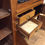Thumbnail: Antique Oak Kitchen Cabinet with Leadlight Panel Doors.
