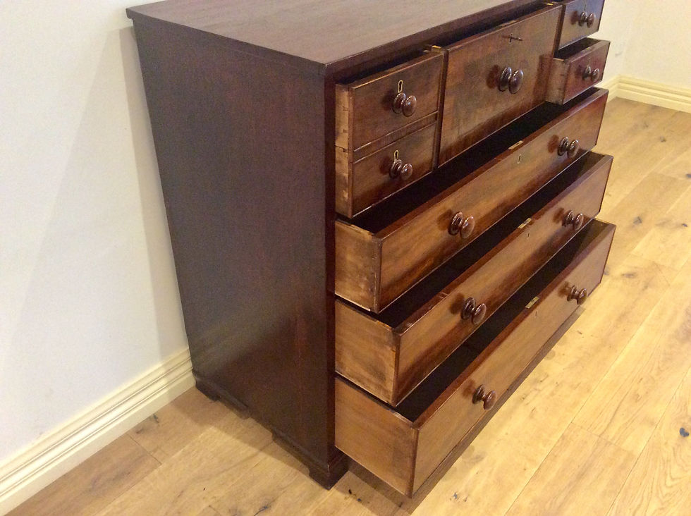 Thumbnail: A4280 - Inlaid Georgian Mahogany Seven Drawer Chest.