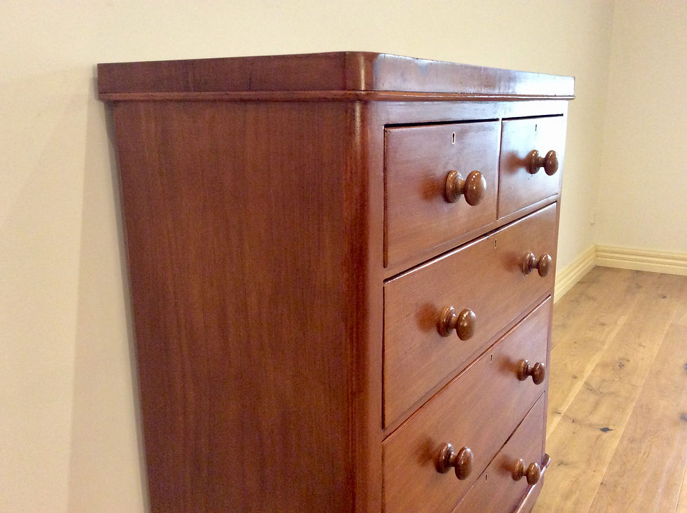 Thumbnail: A8014 – Victorian Cedar Five Drawer Chest on Rolling Castors.