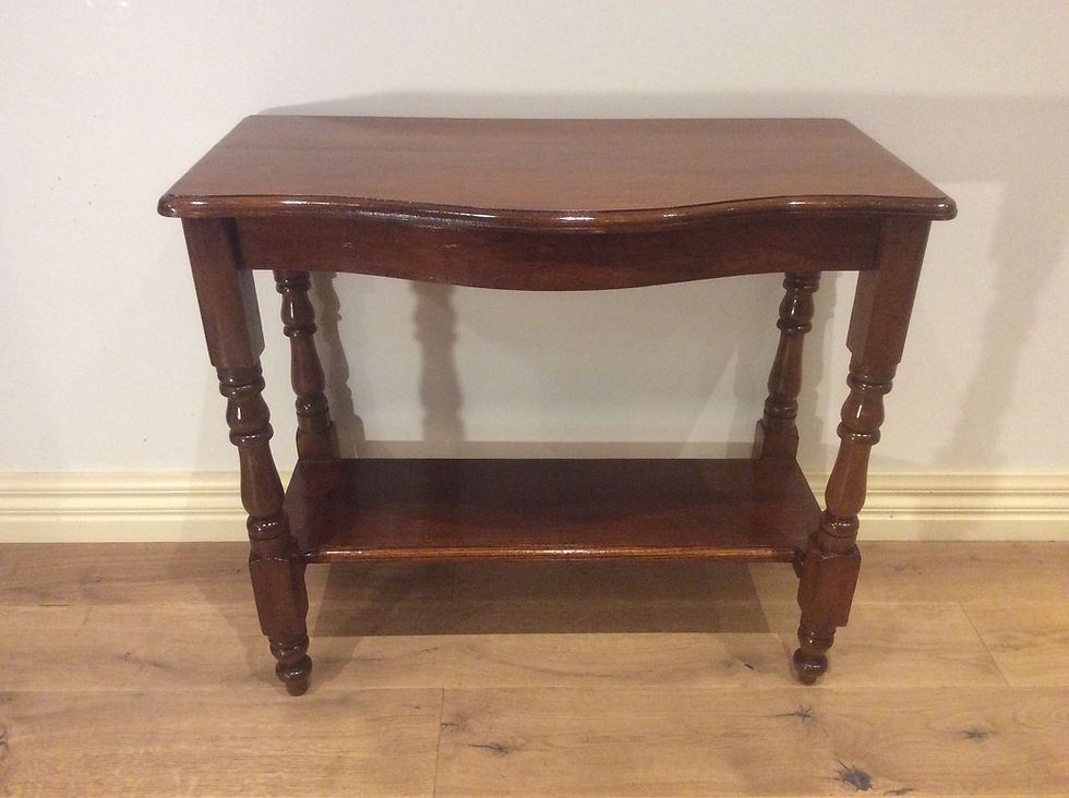 Serpentine Front Two Tier Victorian Cedar Hall Table