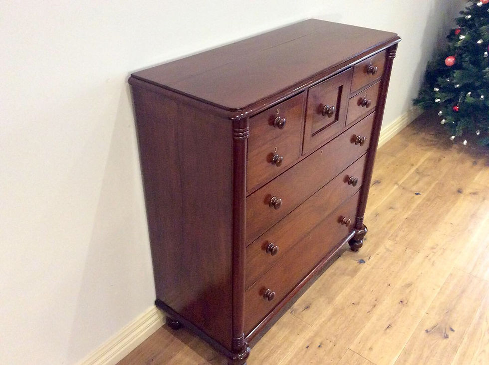 Thumbnail: Restored Seven Drawer Cedar Chest with Side Piillars 3