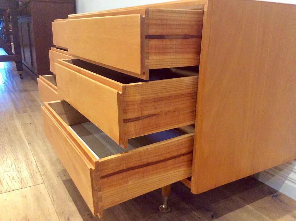 Thumbnail: M8060 - Restored Mid Century Blondewood Six Drawer Sideboard