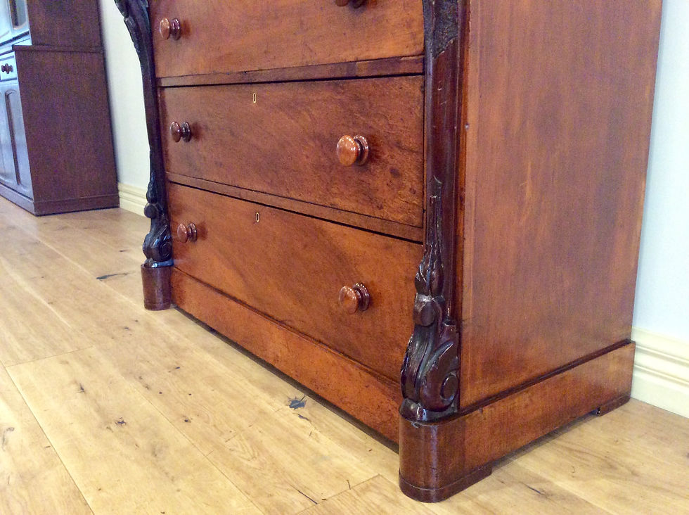 Thumbnail: Victorian Serpentine Front Eight Drawer Cedar Chest.