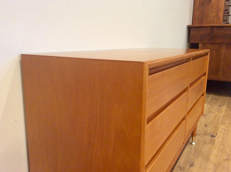 Thumbnail: Restored Mid Century Blondewood Six Drawer Sideboard 6