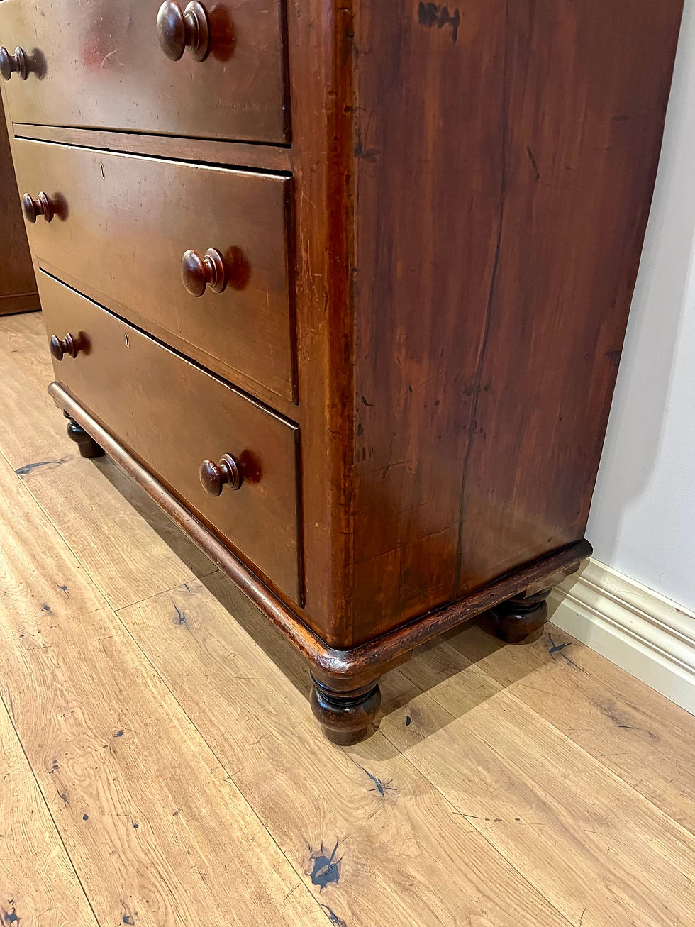 Thumbnail: Right Bottom A9086- Restored Victorian Cedar Seven Drawer Tallboy.