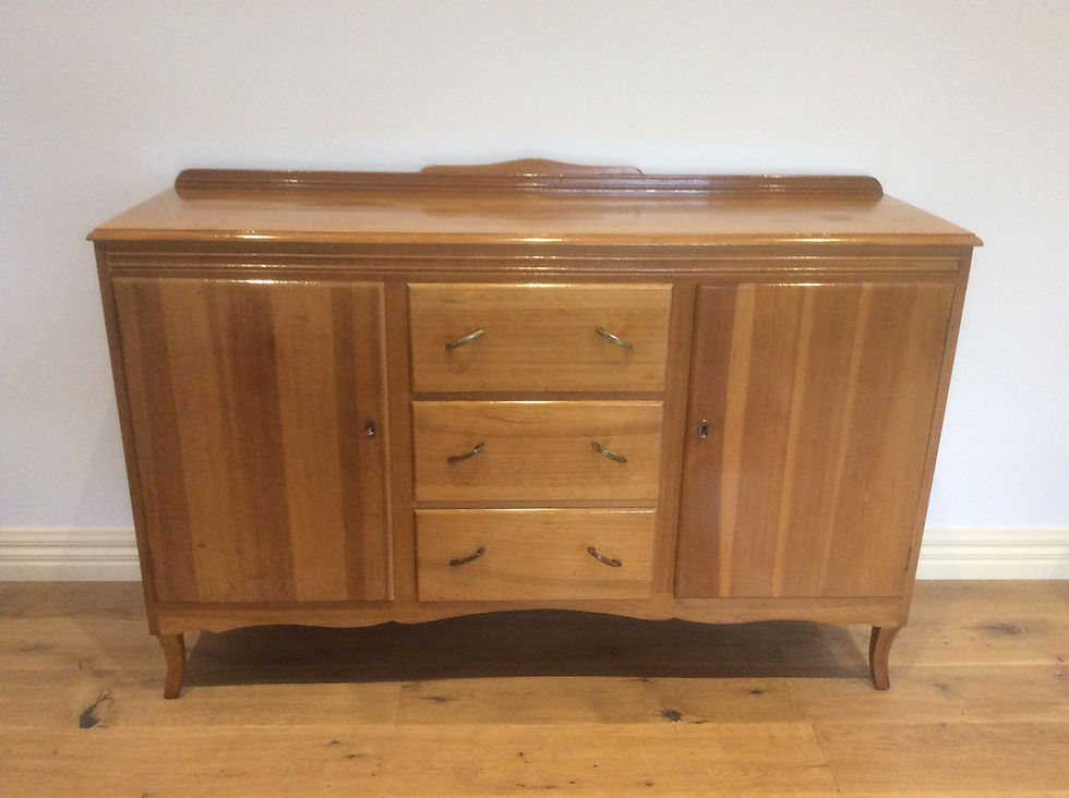 Restored Mid Century Australian Made Solid Oak Sideboard