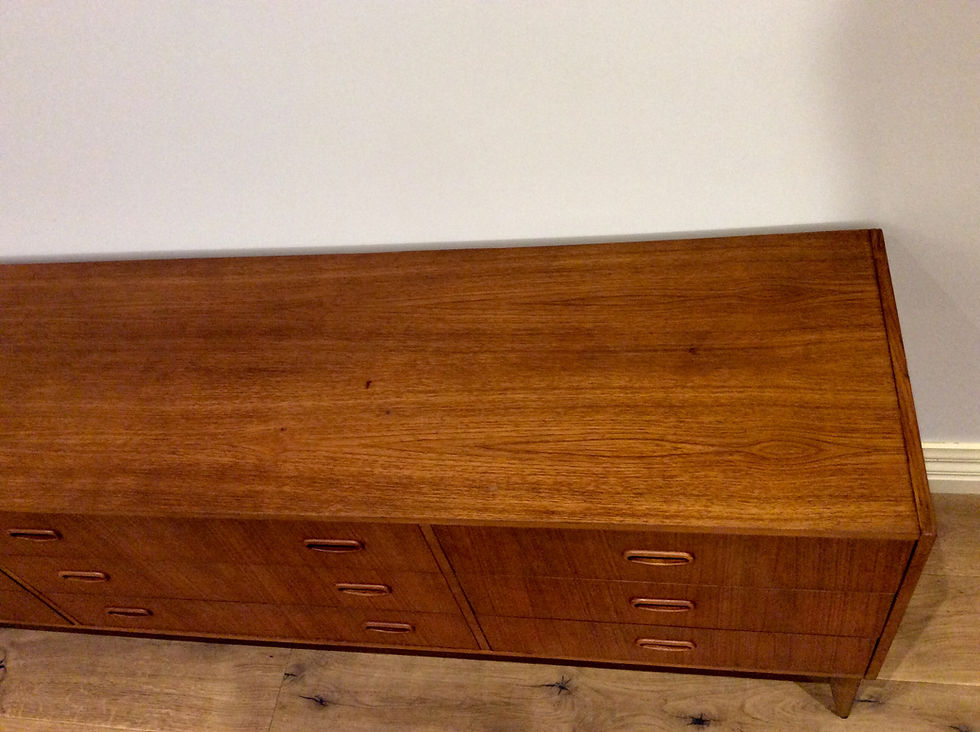 Thumbnail: Large Mid Century Parker Nine Drawer Teak Sideboard. Circa 1960