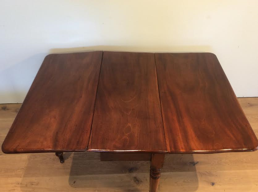 Thumbnail: Victorian Solid Mahogany Gate Leg Drop Side Table. Circa 1840
