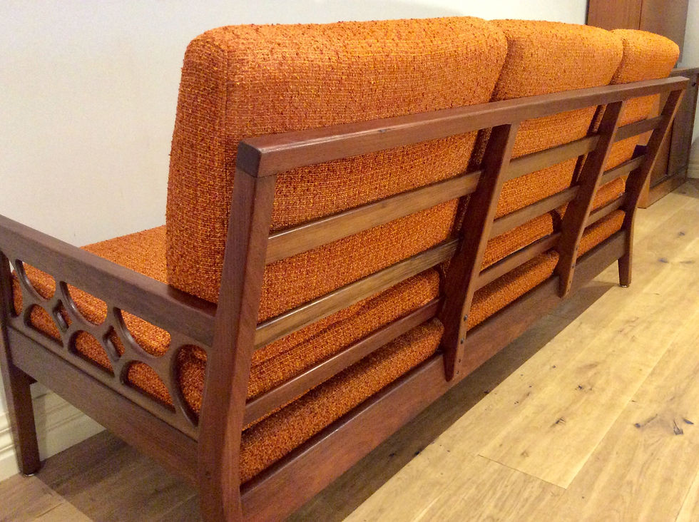 Thumbnail: Slat Back Mid Century Sofa. 1960s