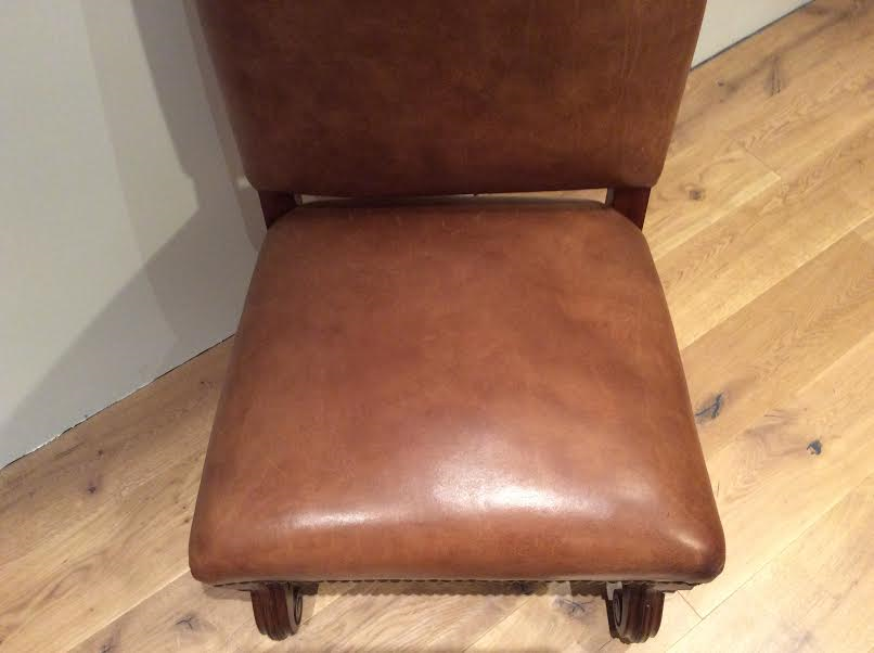 Thumbnail: Henredon Full Leather Dining Chair