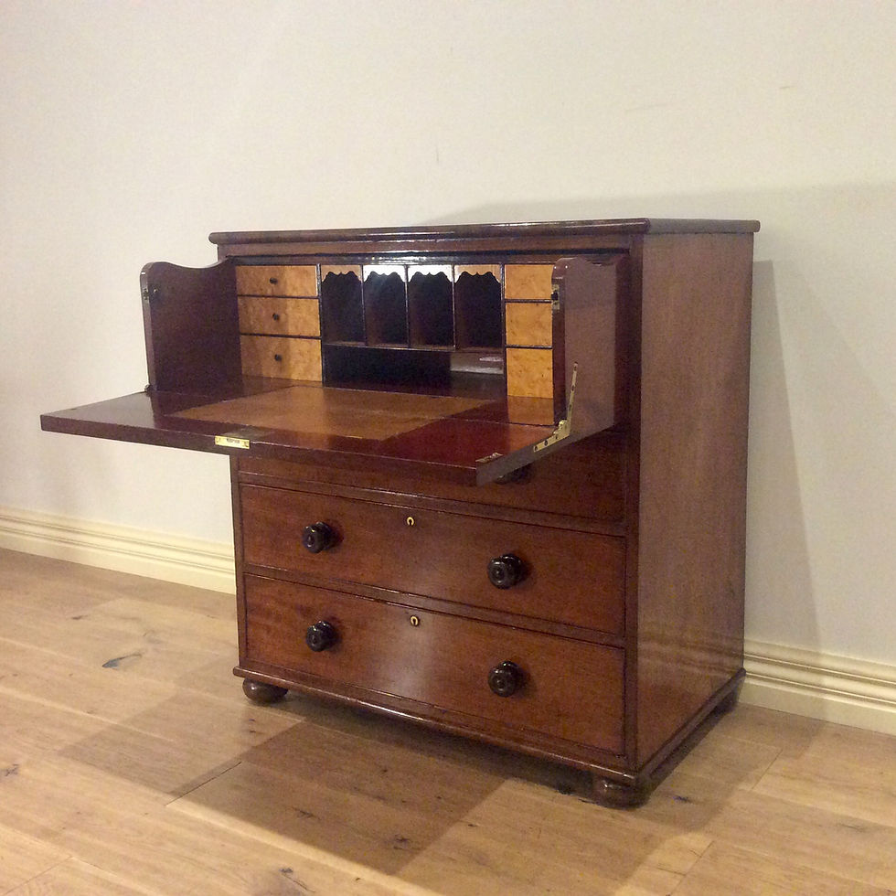 Victorian Mahogany Chest with Concealed Drop Front Secretaire. Circa 1880.