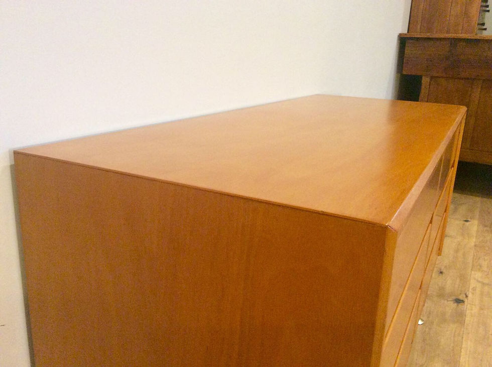 Thumbnail: Restored Mid Century Blondewood Six Drawer Sideboard 5