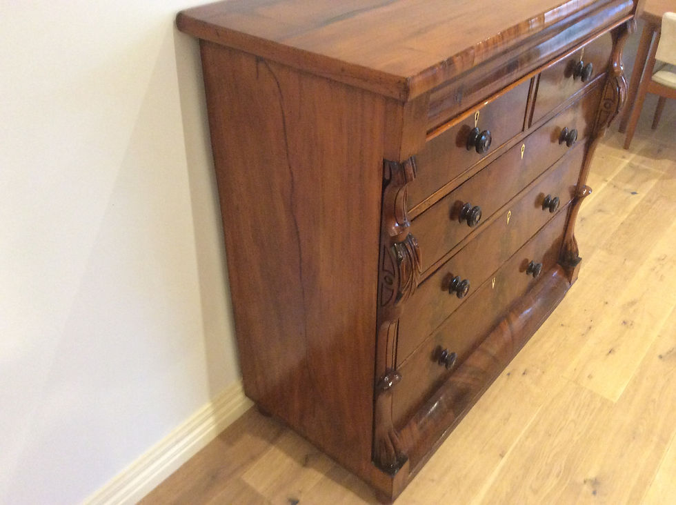 Thumbnail: Victorian Flame Mahogany Chest of Drawers
