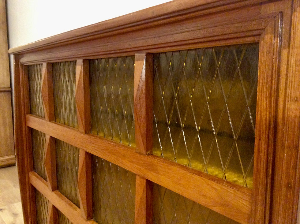 Thumbnail: Amber Glass Mid Century Cabinet