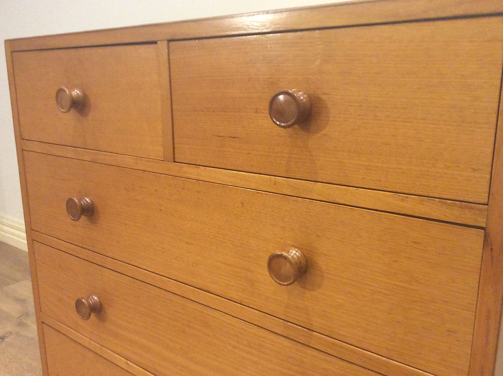 Thumbnail: Mid Century Oak Dresser with Detachable Mirror.