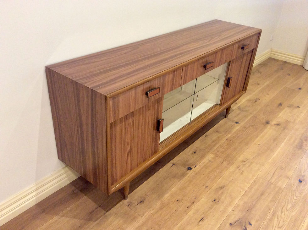 Thumbnail: MCM Chatley Sideboard with Glass Sliding Panel Doors.