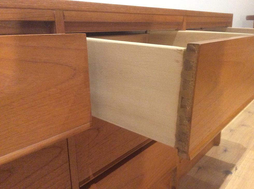 Thumbnail: Mid Century Nine Drawer Teak Sideboard.