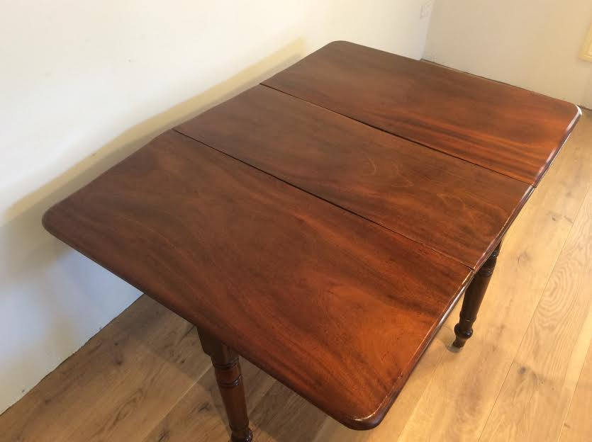 Thumbnail: Victorian Solid Mahogany Gate Leg Drop Side Table. Circa 1840
