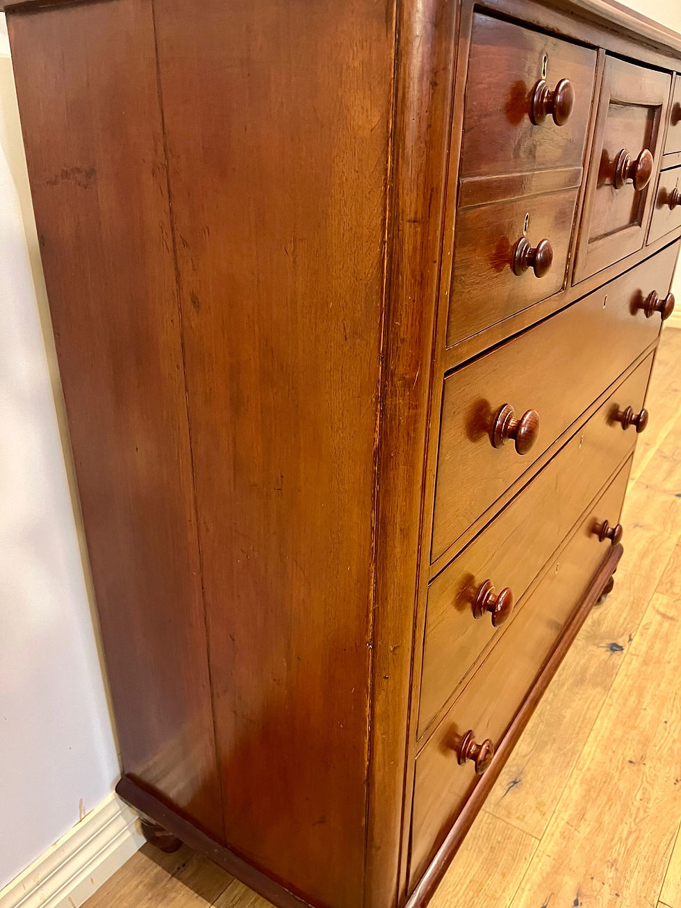 Thumbnail: Left Middle Restored Seven Drawer Victorian Cedar Chest