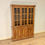 Thumbnail: Vintage Oak Cabinet with Herringbone Inlay and Glass Panel Doors.