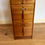 Thumbnail: Antique Oak Three Drawer Filing Cabinet with Copper Hardware.