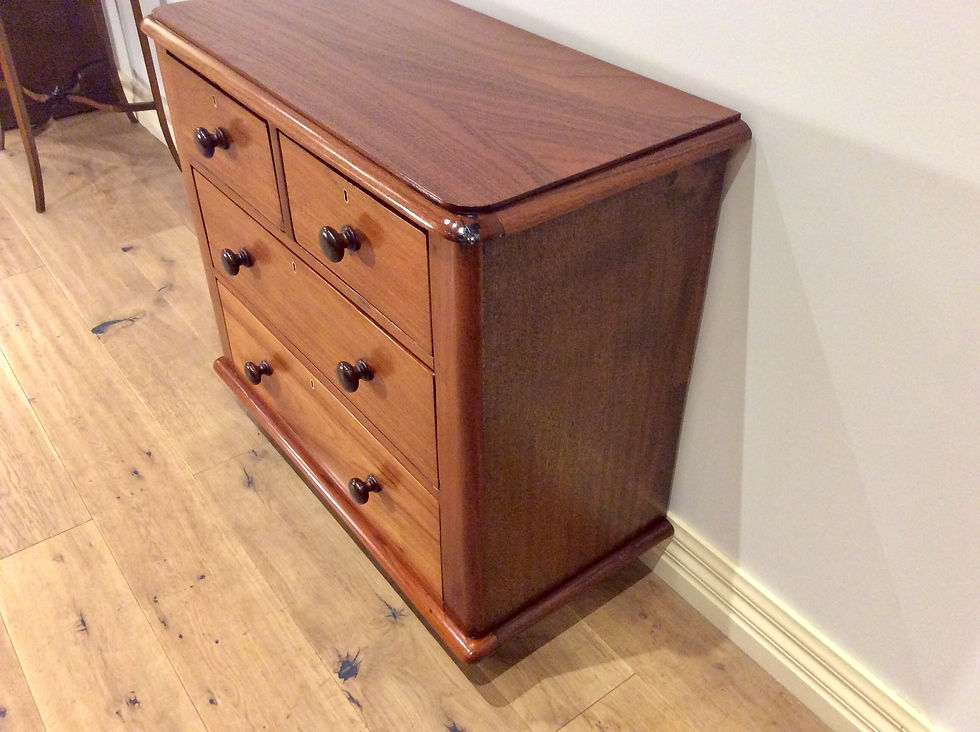 Thumbnail: Restored Victorian Cedar Four Drawer Chest. Circa 1890.