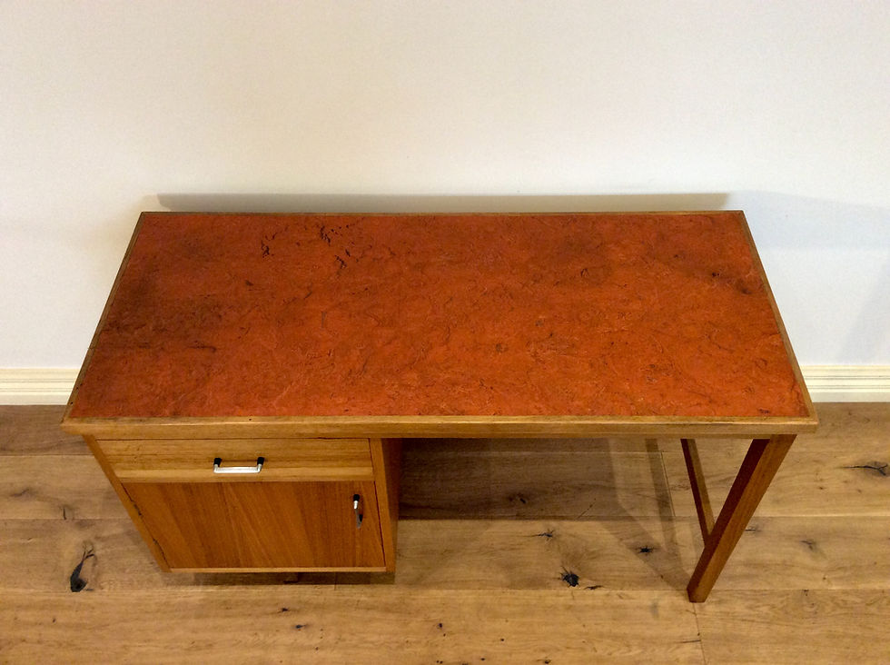 Thumbnail: Mid Century Industrial Desk with Compartmentalised Drawer.