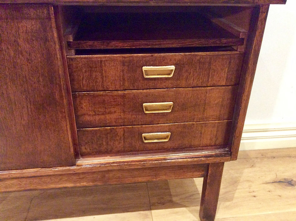 Thumbnail: M8047 – Mid Century Teak Three Drawer Cabinet. Circa 1960.