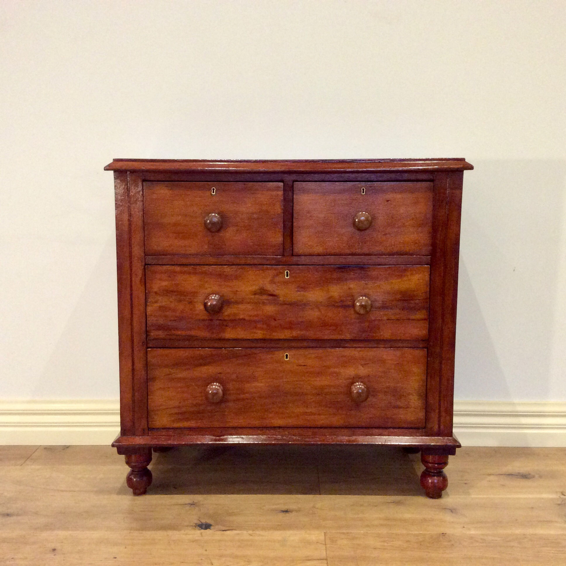 Rustic Victorian Cedar Four Drawer Chest.