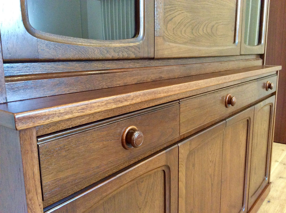 Thumbnail: Chiswell Walnut Buffet with Drop Front Cocktail Cabinet.