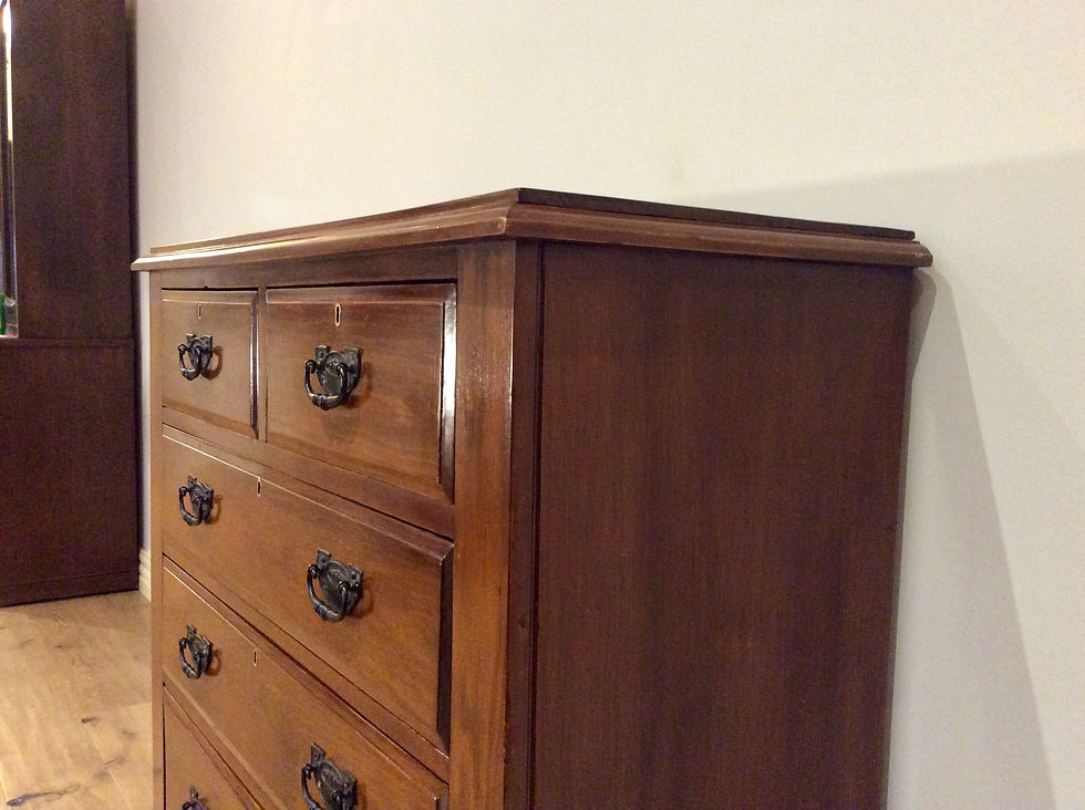 Thumbnail: A8024 - Edwardian Cedar Five Drawer Chest with Decorative Hardware.