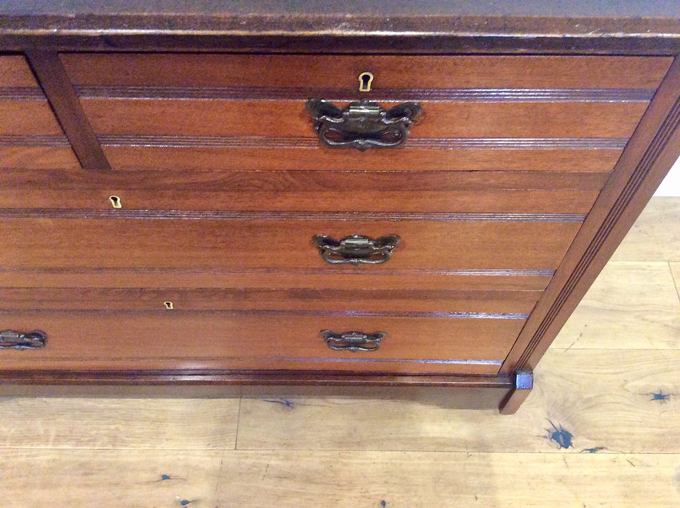 Thumbnail: Edwardian Mahogany Four Drawer Tallboy Chest.