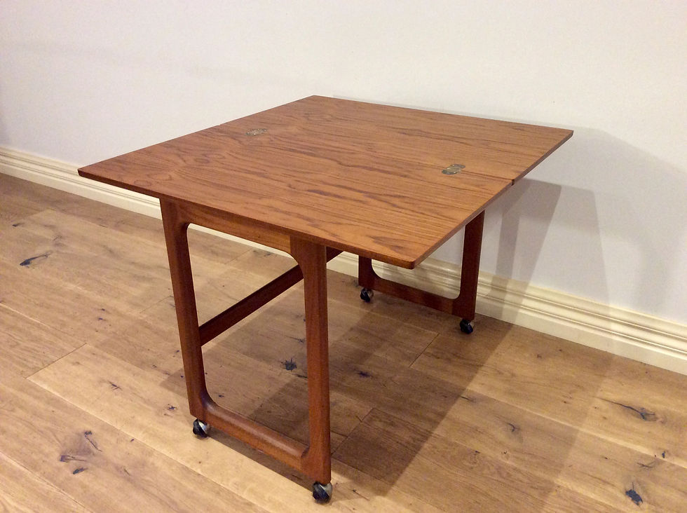 Mid Century McIntosh Tri-form Folding Occasional Table.