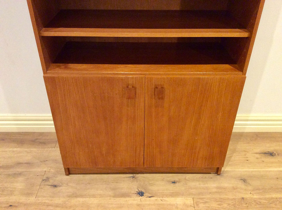 Thumbnail: 1960s Teak Wall Unit with Drop Front Cocktail Cabinet