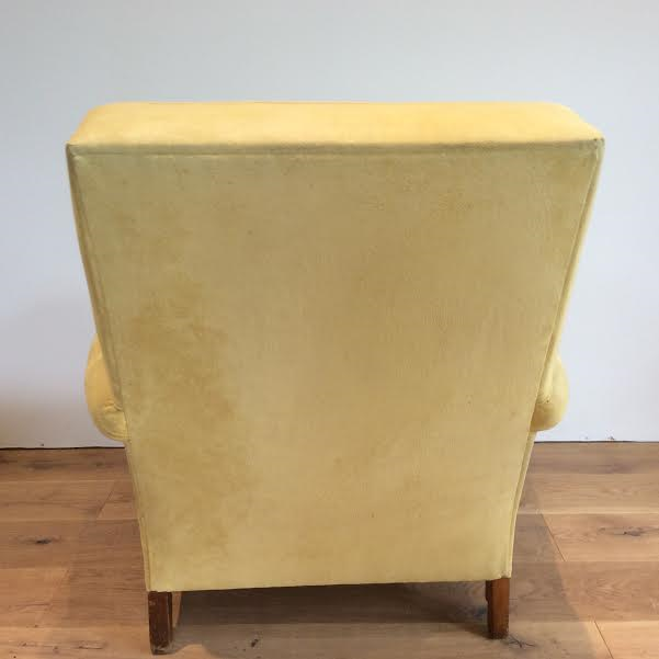 Thumbnail: Mid Century Leather Suede Arm Chair. Circa 1960