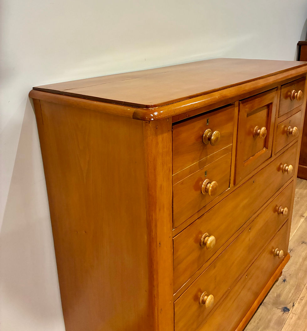 Thumbnail: A9115- Restored Golden Maple & Cedar Seven Drawer Tallboy