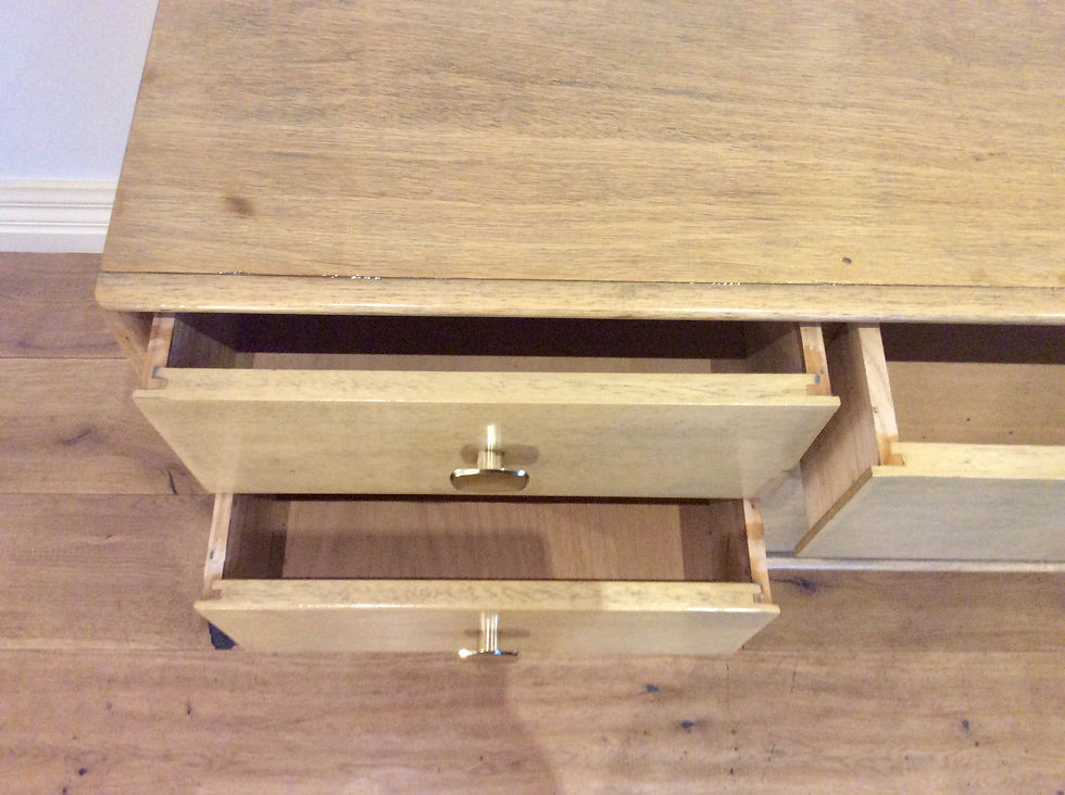 Thumbnail: Restored 1960s Blondwood Nine Drawer Sideboard. Circa 1960
