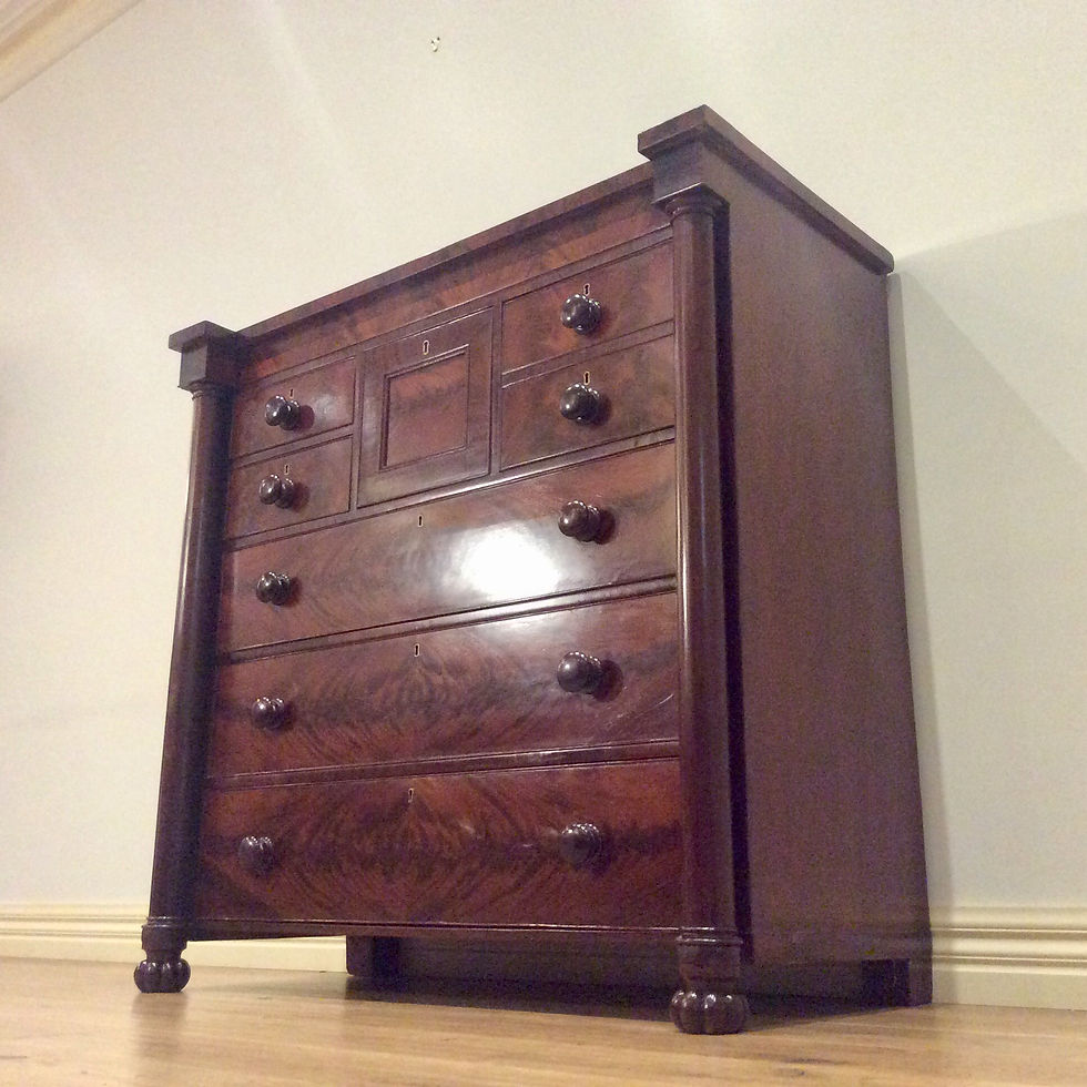Thumbnail: A4265 - Exquisite Victorian Flame Mahogany Seven Drawer Chest.