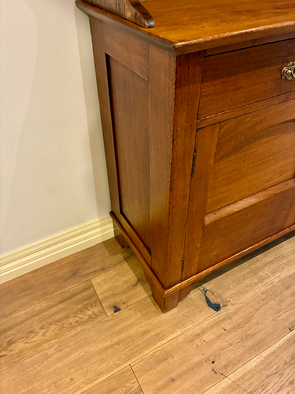 Thumbnail: A9109 Restored Antique Golden Oak Kitchen Buffet with Hutch. 