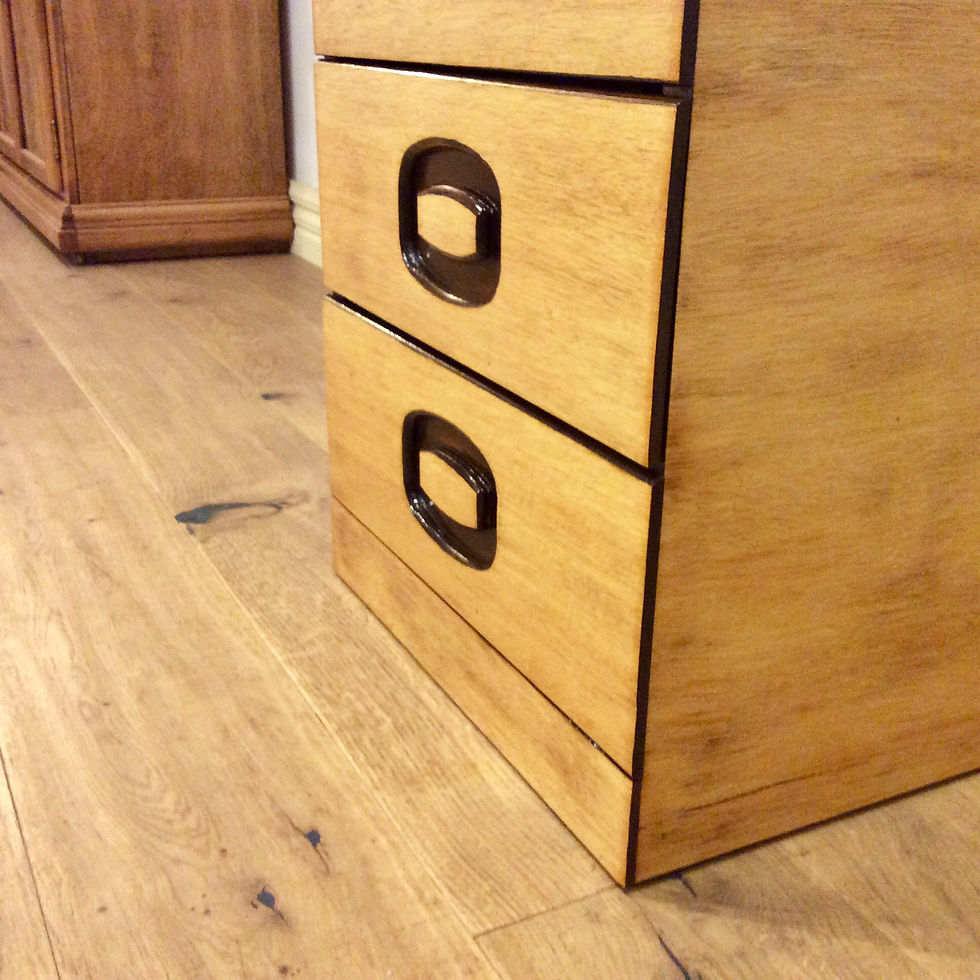 Thumbnail: Mid Century Alrob Four Drawer Teak Bedside Cabinet.