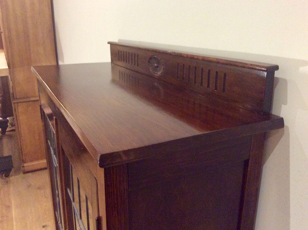 Thumbnail: 1920s Blackwood Leadlight Panel Display Cabinet.