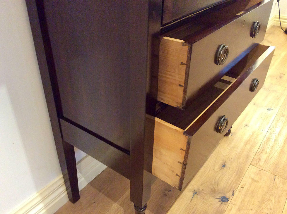 Thumbnail: Antique Mahogany Four Drawer Drop Front Bureau Desk.