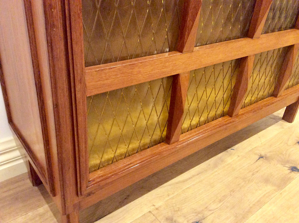 Thumbnail: Amber Glass Mid Century Cabinet