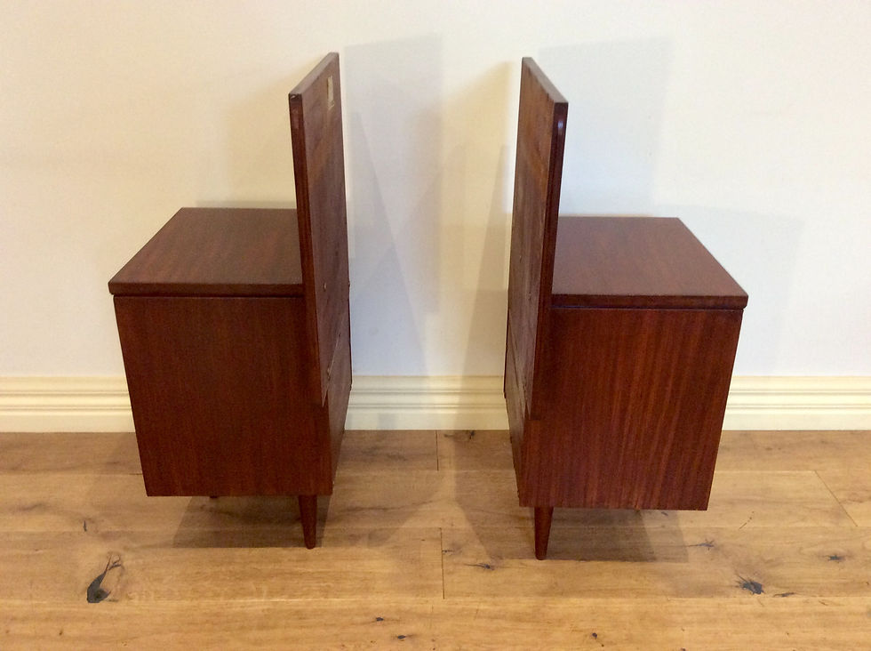 Thumbnail: Rare Mid Century Danish Teak Bedside Cabinets.