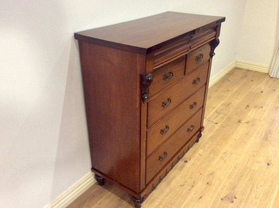 Thumbnail: A9005 Restored Edwardian Mahogany Seven Drawer Tallboy