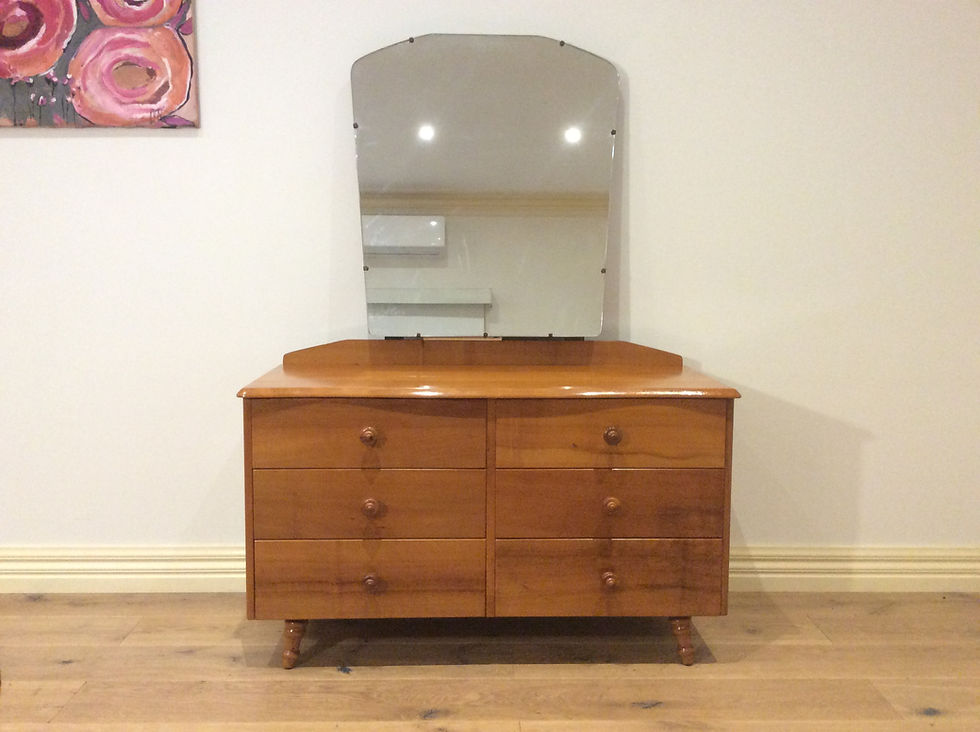 Mid Century Fred Ward Style Tasmanian Myrtle Dressing Table