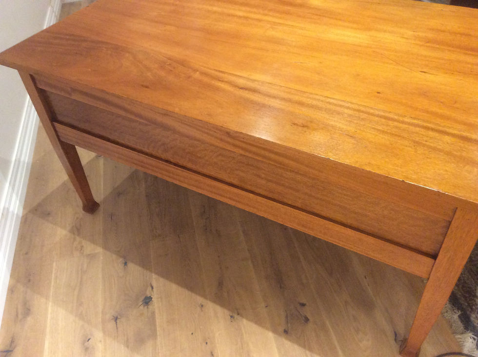 Thumbnail: Beautifully Restored Antique Solid Oak Five Drawer Desk.