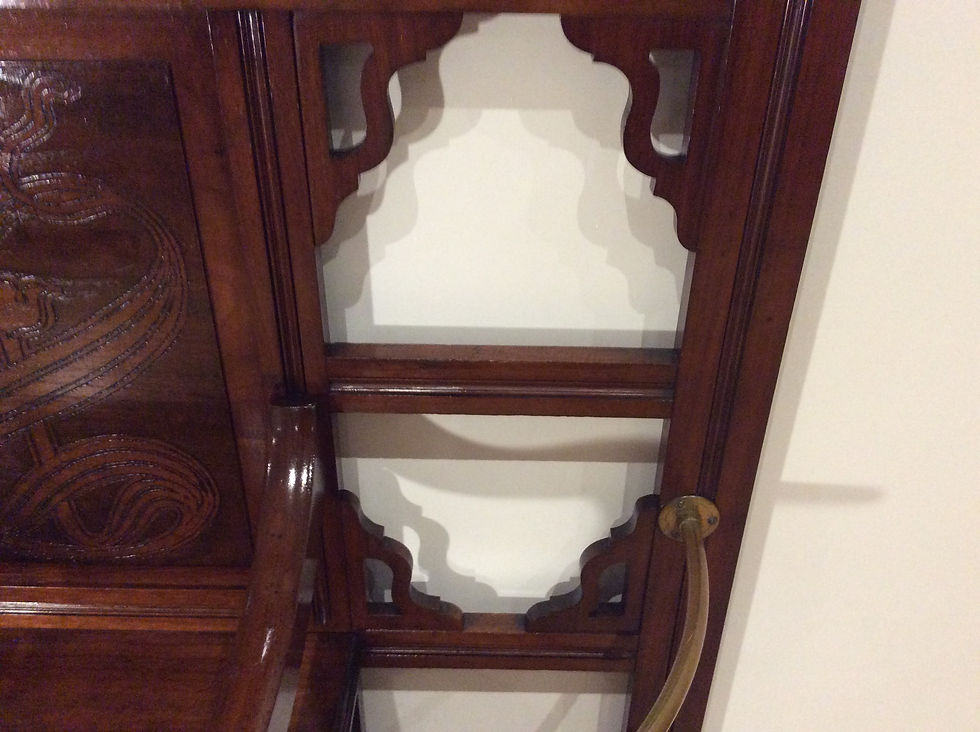 Thumbnail: Decorative Art Nouveau Hall Stand with Seat Storage