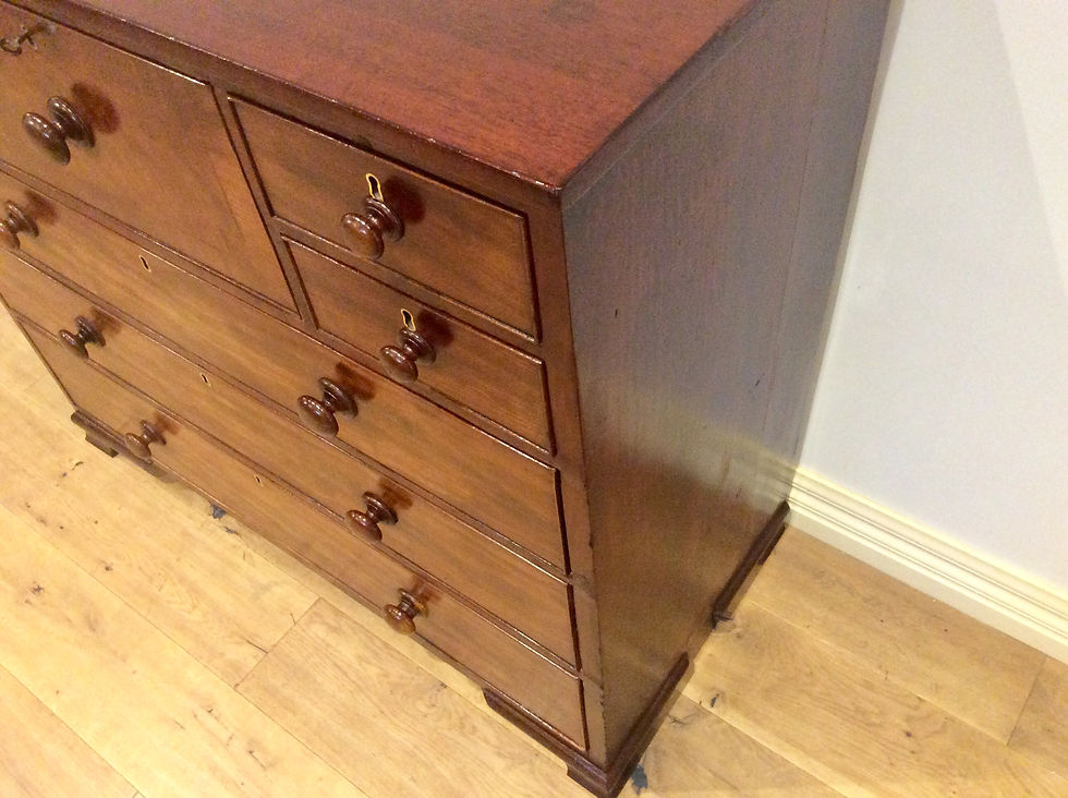Thumbnail: A4280 - Inlaid Georgian Mahogany Seven Drawer Chest.